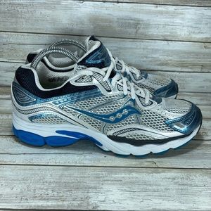 Saucony Omni 10 Women's Size 10 Wide 10120-1 White Blue Running Shoes